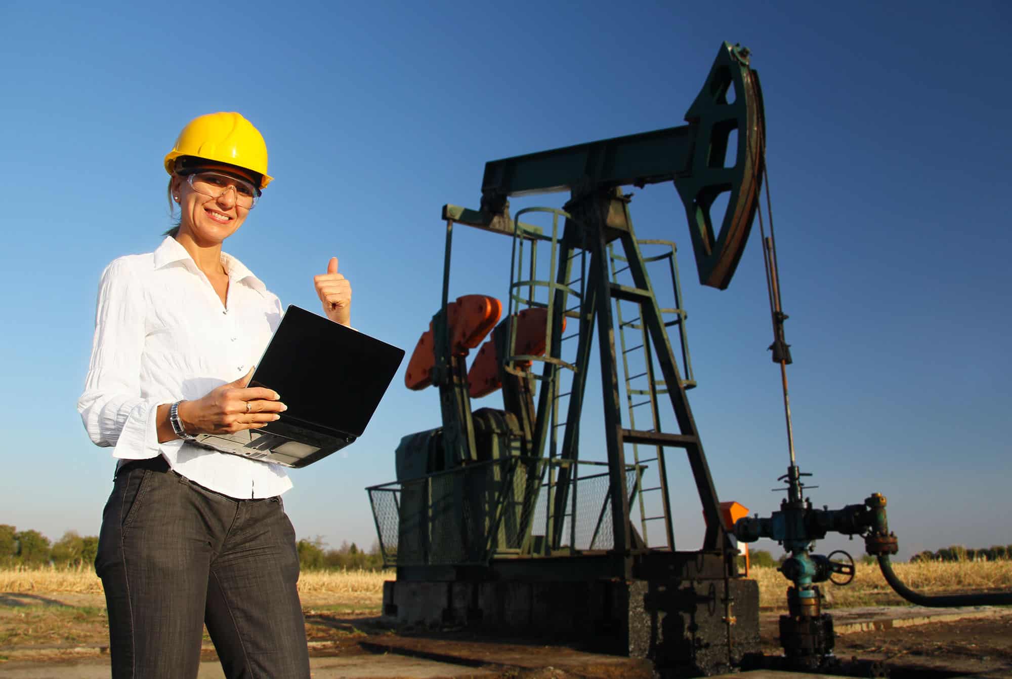 Engineer in an Oilfield Monitoring